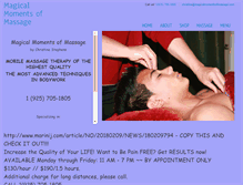 Tablet Screenshot of magicalmomentsofmassage.com